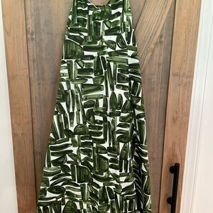 Banana Republic Green Leaf Print Dress